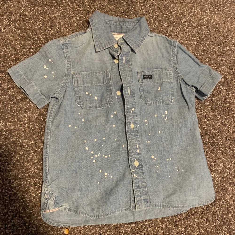 KIDS RALPH LAUREN BUTTON SHIRT 24M